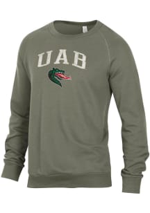Alternative Apparel UAB Blazers Mens Green Champ Long Sleeve Fashion Sweatshirt
