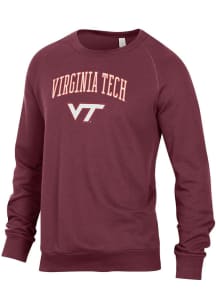 Alternative Apparel Virginia Tech Hokies Mens Red Champ Long Sleeve Fashion Sweatshirt