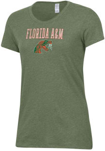 Alternative Apparel Florida A&amp;M Rattlers Womens Green Keepsake Short Sleeve T-Shirt