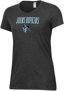 Alternative Apparel Johns Hopkins Blue Jays Womens Black Keepsake Short Sleeve T-Shirt