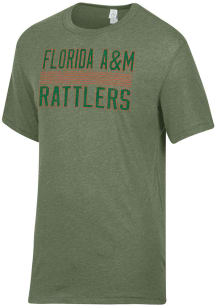 Alternative Apparel Florida A&amp;M Rattlers Green Keeper Short Sleeve Fashion T Shirt