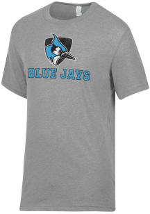 Alternative Apparel Johns Hopkins Blue Jays Grey Keeper Short Sleeve Fashion T Shirt