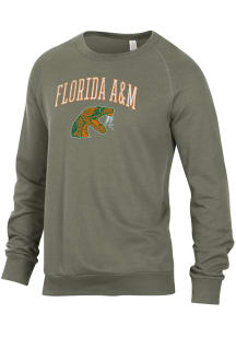 Alternative Apparel Florida A&amp;M Rattlers Mens Green Champ Long Sleeve Fashion Sweatshirt