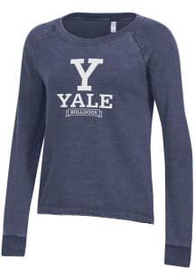 Alternative Apparel Yale Bulldogs Womens Blue Lazy Day Crew Sweatshirt