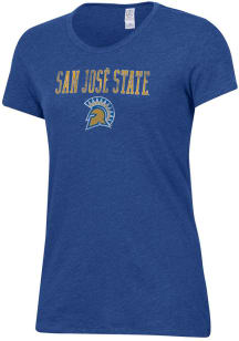 Alternative Apparel San Jose State Spartans Womens Blue Keepsake Short Sleeve T-Shirt