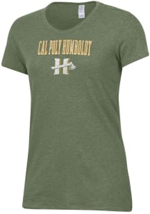 Alternative Apparel Cal Poly Humboldt Lumberjacks Womens Green Keepsake Short Sleeve T-Shirt