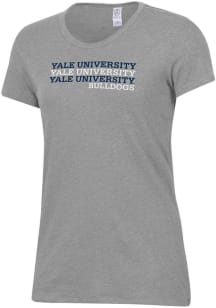 Alternative Apparel Yale Bulldogs Womens Grey Keepsake Short Sleeve T-Shirt