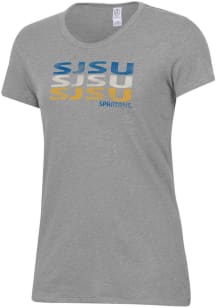 Alternative Apparel San Jose State Spartans Womens Grey Keepsake Short Sleeve T-Shirt