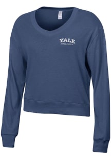 Alternative Apparel Yale Bulldogs Womens Blue Slouchy Short Sleeve T-Shirt