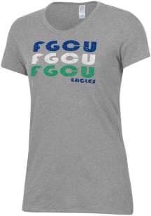 Alternative Apparel Florida Gulf Coast Eagles Womens Grey Keepsake Short Sleeve T-Shirt