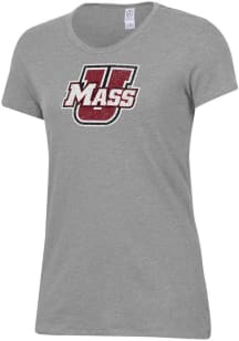 Alternative Apparel Massachusetts Minutemen Womens Grey Logo Keepsake Short Sleeve T-Shirt