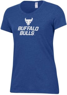 Alternative Apparel Buffalo Bulls Womens Blue Keepsake Short Sleeve T-Shirt