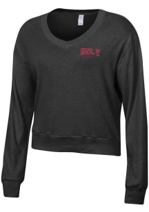 Alternative Apparel UNLV Runnin Rebels Womens Black Slouchy LS Tee