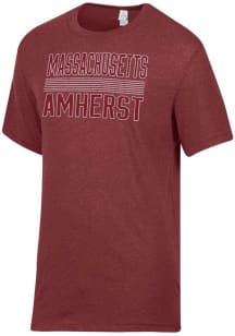 Alternative Apparel Massachusetts Minutemen Maroon Keeper Short Sleeve Fashion T Shirt