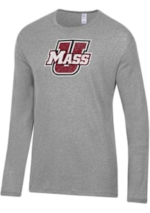 Alternative Apparel Massachusetts Minutemen Grey Keeper Long Sleeve Fashion T Shirt