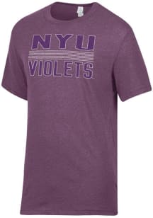Alternative Apparel NYU Violets Purple Keeper Short Sleeve Fashion T Shirt