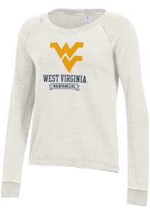 Alternative Apparel West Virginia Mountaineers Womens Ivory Lazy Day Crew Sweatshirt