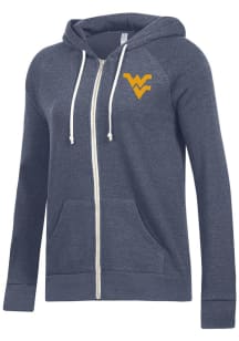 Alternative Apparel West Virginia Mountaineers Womens Navy Blue Adrian Hooded Sweatshirt