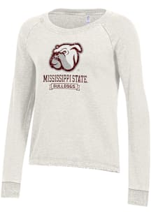 Alternative Apparel Mississippi State Bulldogs Womens White Lazy Day Crew Sweatshirt