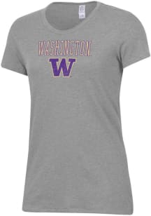 Alternative Apparel Washington Huskies Womens Grey Keepsake Short Sleeve T-Shirt