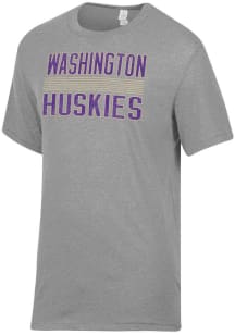 Alternative Apparel Washington Huskies Grey Keeper Short Sleeve Fashion T Shirt