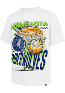 47 Minnesota Timberwolves White Jimbo Short Sleeve Fashion T Shirt