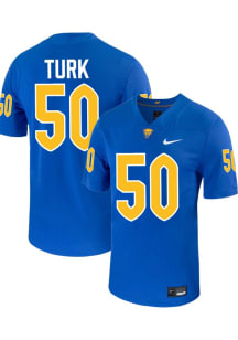 Shep Turk  Mens Blue Pitt Panthers Football Name And Number Football Jersey