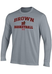 Under Armour Brown Bears Grey Basketball Performance Long Sleeve T Shirt