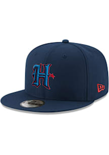 New Era Houston Texans Navy Blue H Logo Basic 9FIFTY Mens Snapback Hat