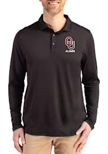 Cutter and Buck Oklahoma Sooners Mens Black Alumni Coastline Long Sleeve Polo Shirt