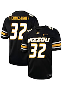 Maddux Hermestroff  Nike Missouri Tigers Black NIL Name And Number Football Jersey