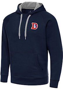 Antigua Denver Broncos Mens Navy Blue Classic Victory Long Sleeve Hoodie