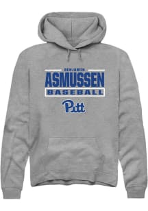 Benjamin Asmussen Rally Mens Graphite Pitt Panthers NIL Stacked Box Player Hood