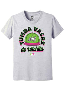 Summit Sportswear Wichita Wind Surge Youth Grey Circle Cap Copa Short Sleeve T-Shirt