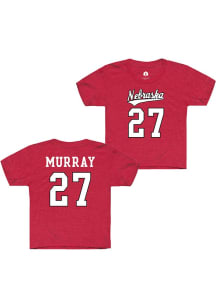 Harper Murray Youth Red Nebraska Cornhuskers NIL Shirzees Short Sleeve Player T-Shirt