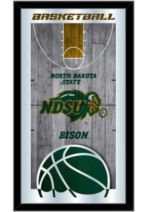 North Dakota State Bison Basketball Hanging Back Bar Mirror