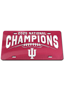 Indiana Hoosiers Crimson 2025 National Champs Laser Cut Car Accessory License Plate