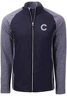 Cutter and Buck Chicago Cubs Mens Navy Blue City Connect Adapt Eco Medium Weight Jacket