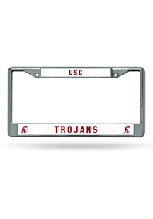 USC Trojans Premium Chrome License Plate Frame - Silver