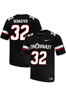 Landen Schaefer Nike Mens Black Cincinnati Bearcats NIL Name And Number Football Jersey