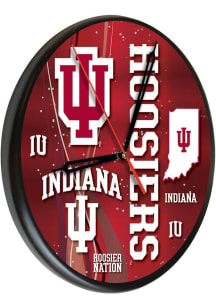 Black Indiana Hoosiers Printed Wall Clock