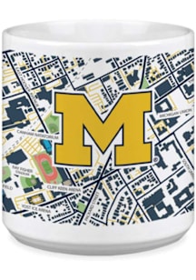 Michigan Wolverines 20oz Campus Map Ceramic Mug - White