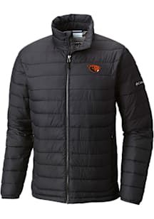 Mens Oregon State Beavers Columbia Mens Powder Lite Heavyweight Jacket - Black