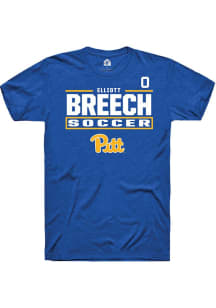 Elliott Breech Rally Mens Blue Pitt Panthers NIL Stacked Box Player T Shirt
