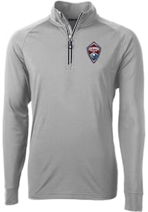 Cutter and Buck Colorado Rapids Mens Grey Adapt Eco Big and Tall Qtr Zip