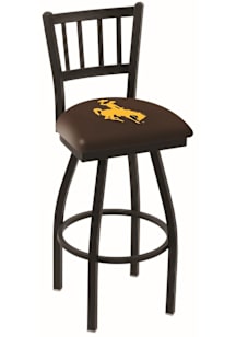 Wyoming Cowboys Swivel Counter Pub Stool - Black