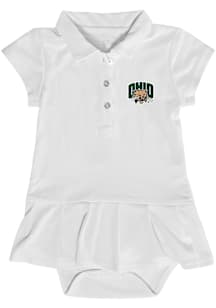Ohio Bobcats Baby Girls White Caroline Short Sleeve Dress