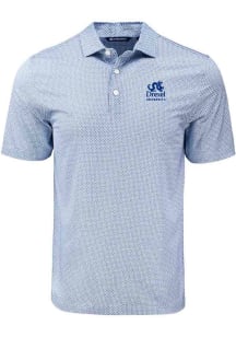 Mens Drexel Dragons Navy Blue Cutter and Buck Diamond Dot Academic Short Sleeve Polo Shirt