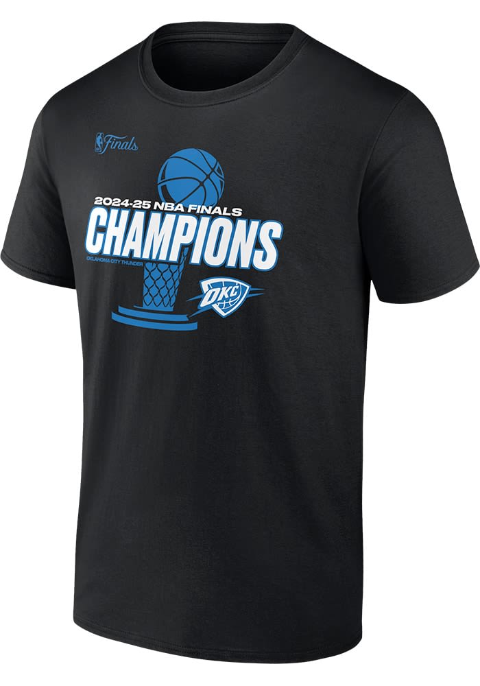 Oklahoma City Thunder Mens BLACK 2025 Finals Champions