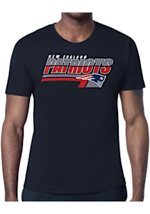 Starter New England Patriots Navy Blue Logo Push Short Sleeve T Shirt